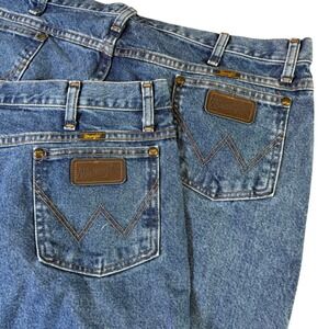 Wrangler Jeans Bundle Of 2‎ Slim Fit Denim Pants Classic Blue 40x32 1036MWZDS